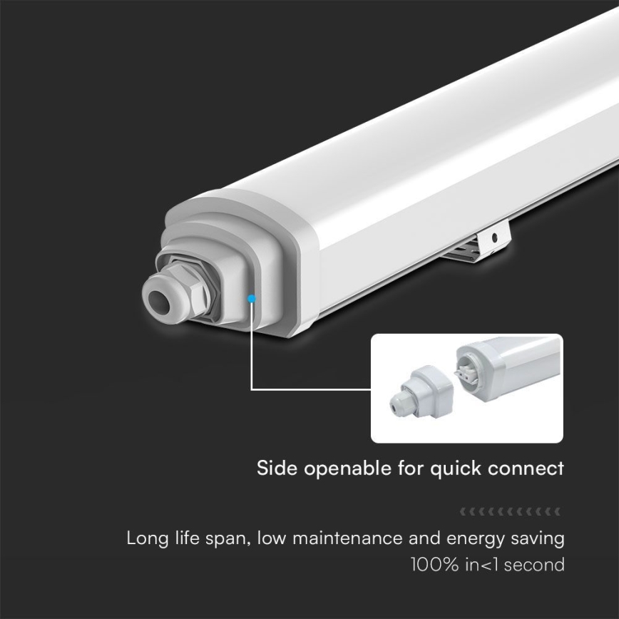 LED Tööstuslik luminofoorvalgusti SAMSUNG CHIP LED/18W/230V 6500K IP65 60 cm