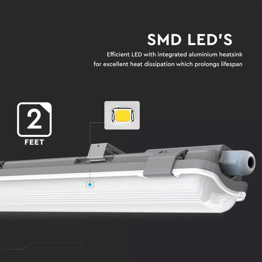 LED Tööstuslik luminofoorvalgusti T8 1xG13/18W/230V 4000K 120cm IP65