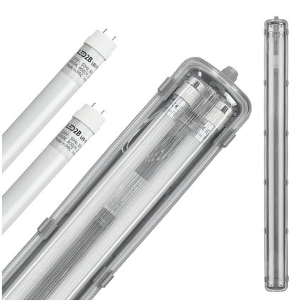 LED Tööstuslik luminofoorvalgusti T8 2xG13/18W/230V 4000K IP65