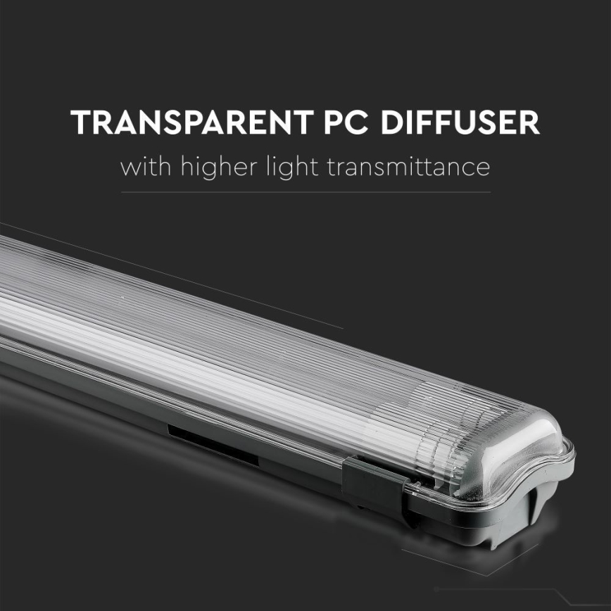LED Tööstuslik luminofoorvalgusti T8 2xG13/22W/230V IP65 6400K 156 cm
