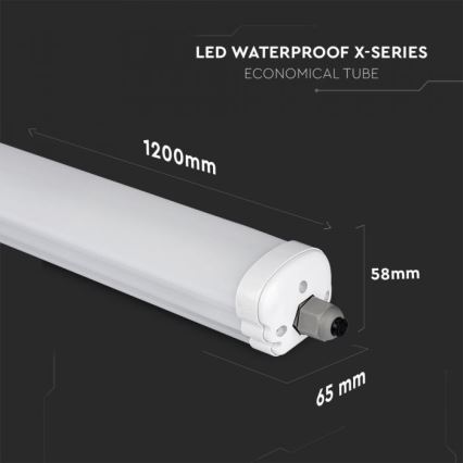 LED Tööstuslik luminofoorvalgusti X-SERIES LED/24W/230V 6500K 120cm IP65