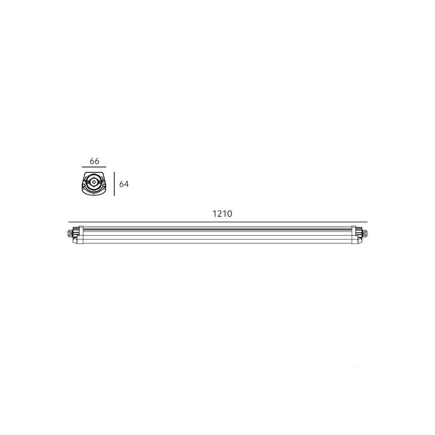 LED tööstuslik riba valgusti LUMEXO LED/36W/230V 4000K IP65 121 cm