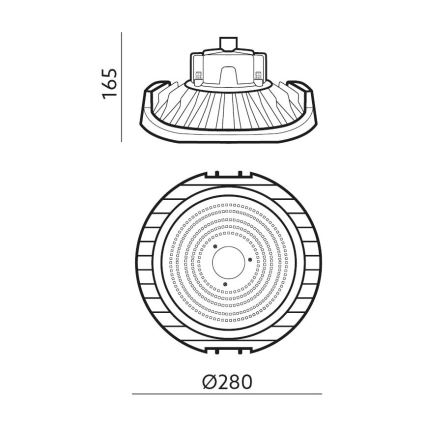 LED Hämardatav technical heavy-duty hele NINA HIGHBAY LED/110W/230V 4000K IP65