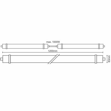 LED Tööstuslik valgusti anduriga LED/40W/180-265V IP65 4000K