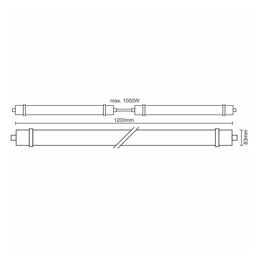 LED Tööstuslik valgusti anduriga LED/40W/180-265V IP65 4000K
