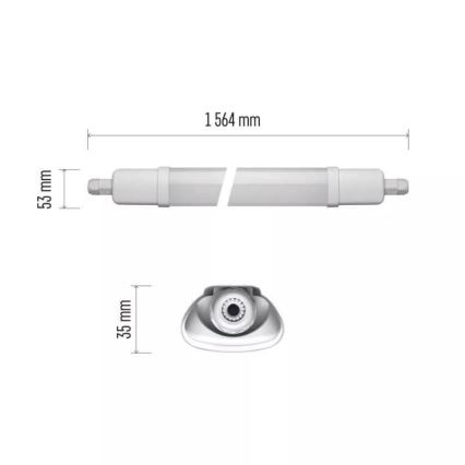 LED Tööstuslik valgusti LED/45W/230V IP65 4000K 156,4 cm