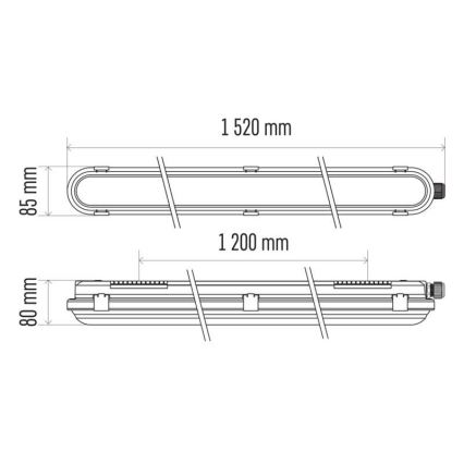 LED Tööstuslik valgusti LED/53W/230V IP66 4000K