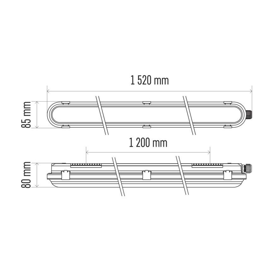 LED Tööstuslik valgusti LED/53W/230V IP66 4000K