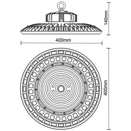 LED Tööstuslik valgusti UFO HIGHBAY LED/200W/230V 5000K IP65