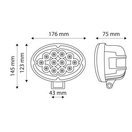 LED Töövalgusti CREE LED/36W/10-30V IP67 6000K