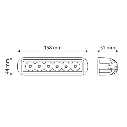 LED Töövalgusti EPISTAR 6xLED/18W/10-30V IP67 6,000K