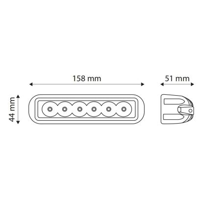 LED Töövalgusti EPISTAR 6xLED/18W/10-30V IP67 6,000K