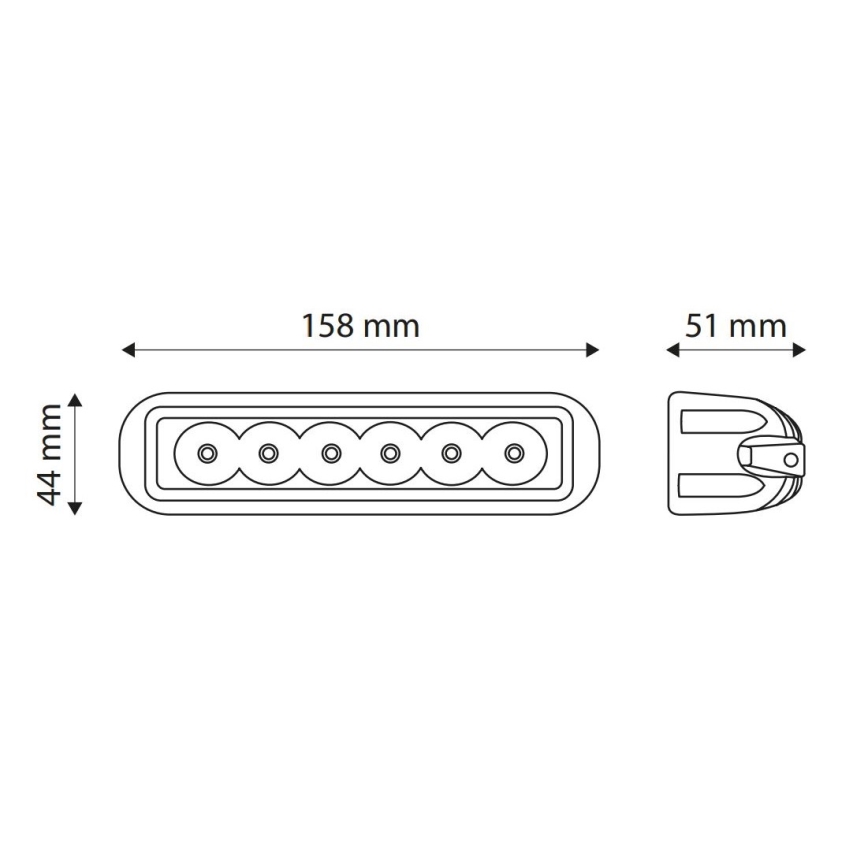 LED Töövalgusti EPISTAR 6xLED/18W/10-30V IP67 6,000K