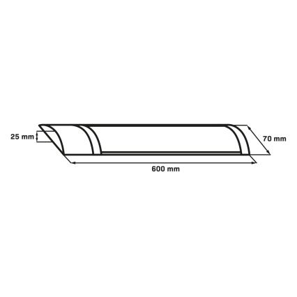 LED toruvalgusti LED/18W/230V 4000K 60 cm must