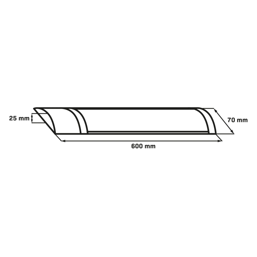 LED toruvalgusti LED/18W/230V 4000K 60 cm must