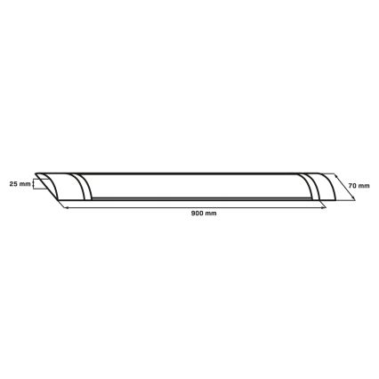 LED-toruvalgusti LED/30W/230V 4000K 90 cm must