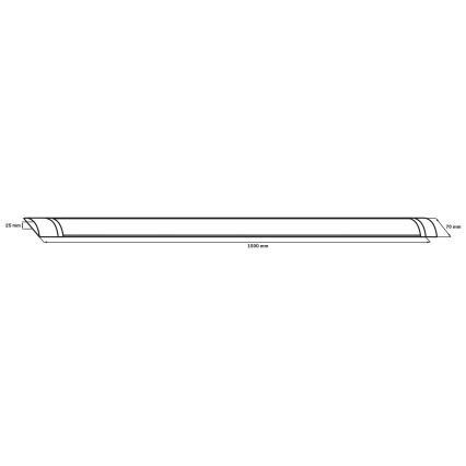 LED toruvalgusti LED/50W/230V 4000K 150 cm must