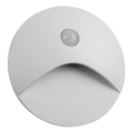 LED-trepi valgusti liikumis- ja hämarusanduriga EXIN LED/2,5W/230V 3000K IP65, valge, ümmargune
