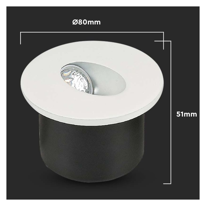 LED Trepikoja valgusti LED/3W/230V 4000K valge
