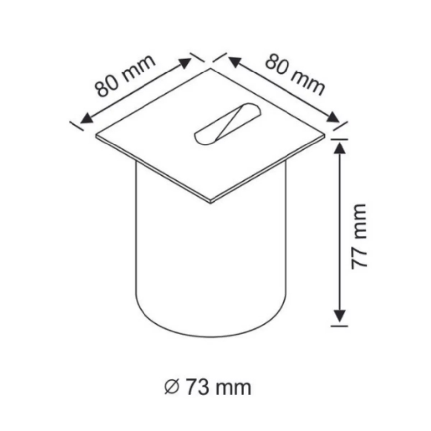 LED-trepivalgusti ESPO LED/3W/230V IP54 matt kroom