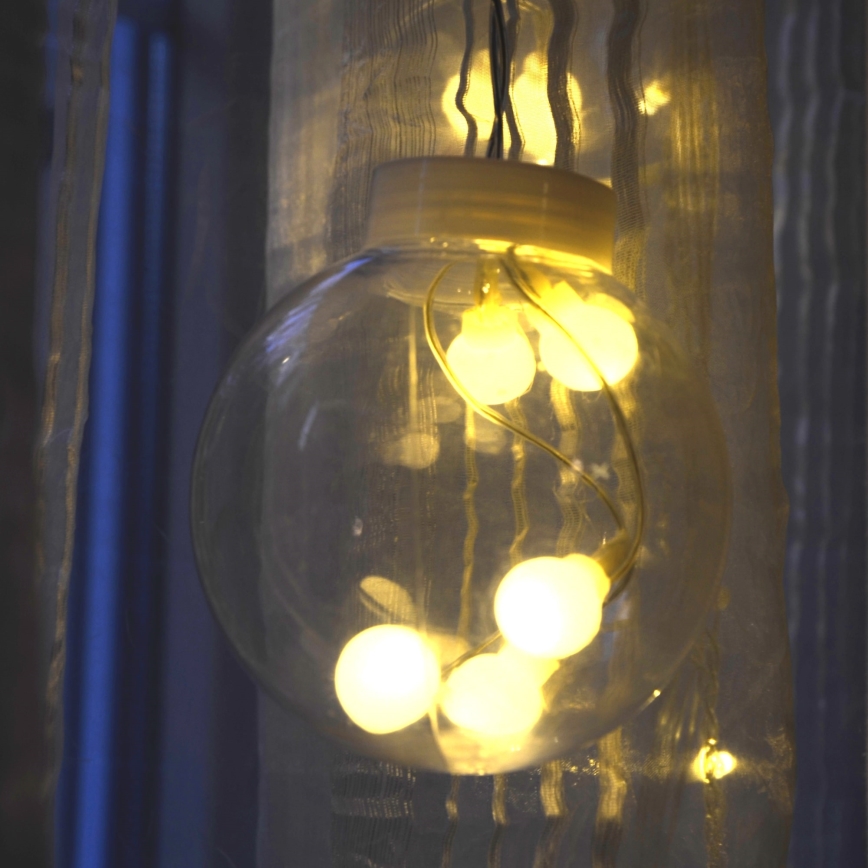 LED-valguskardin WISH BALLS 108xLED/8 funktsiooniga 4,5 m soe valge