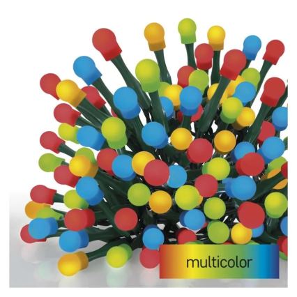 LED-valguskett, 200 LEDi, 8 funktsiooni, 25 m, IP44, mitmevärviline