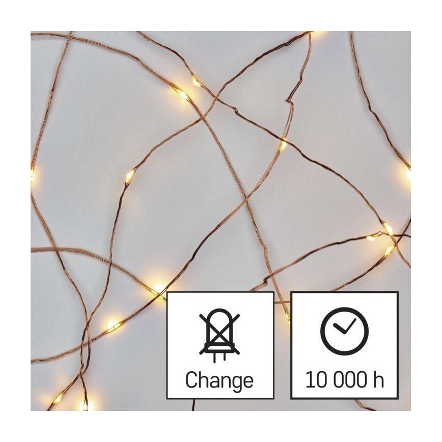 LED-valguskett 20xLED/2,4m soe valge