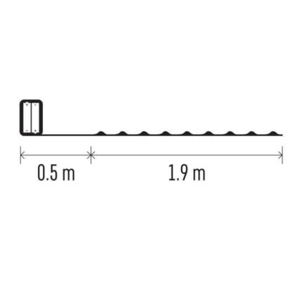 LED-valguskett 20xLED/2,4m soe valge