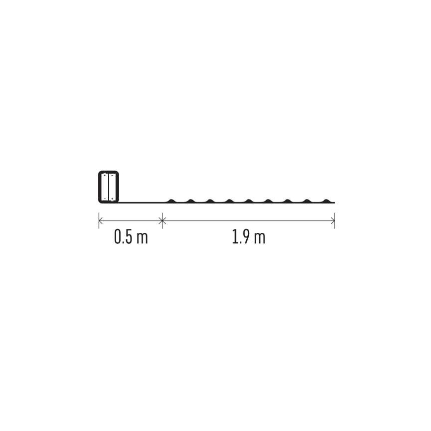 LED-valguskett 20xLED/2,4m soe valge
