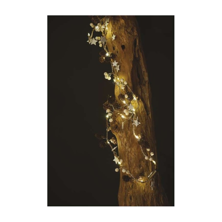 LED-valguskett 20xLED/2xAA 2 m