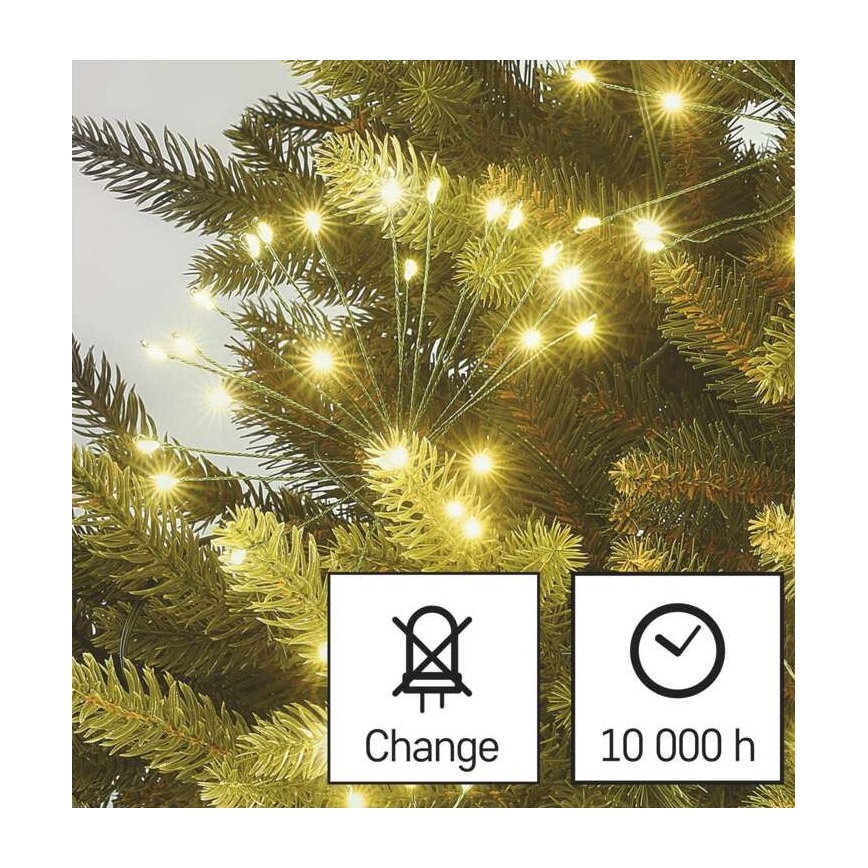 LED-valguskett 300 LED, 5,2+3 m, soe valge