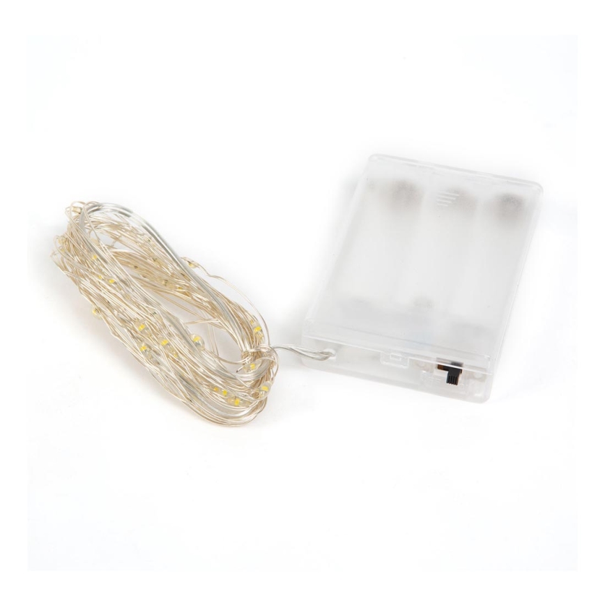 LED Valguskett 50xLED/3xAA 5m mitmevärviline