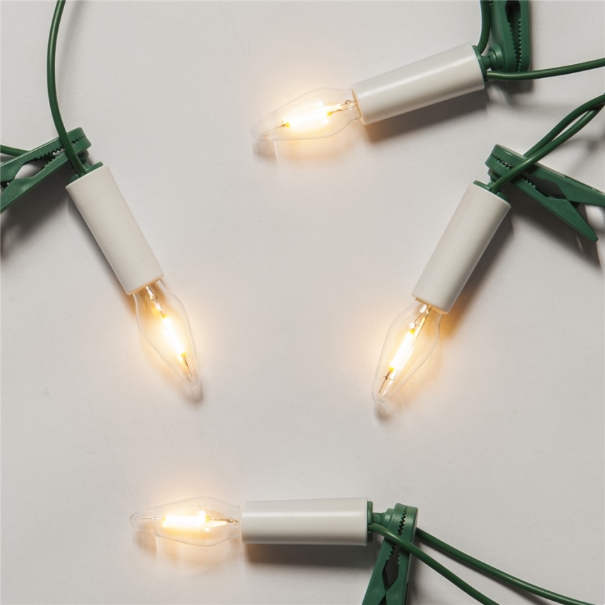 LED-valguskett FELICIA FILAMENT 16xLED 13,5 m soe valge, Valmistatud Tšehhis