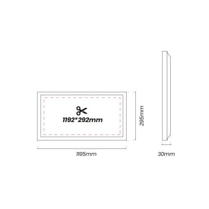 LED Valguspaneel LED/48W/230V 4000K 120x30 cm