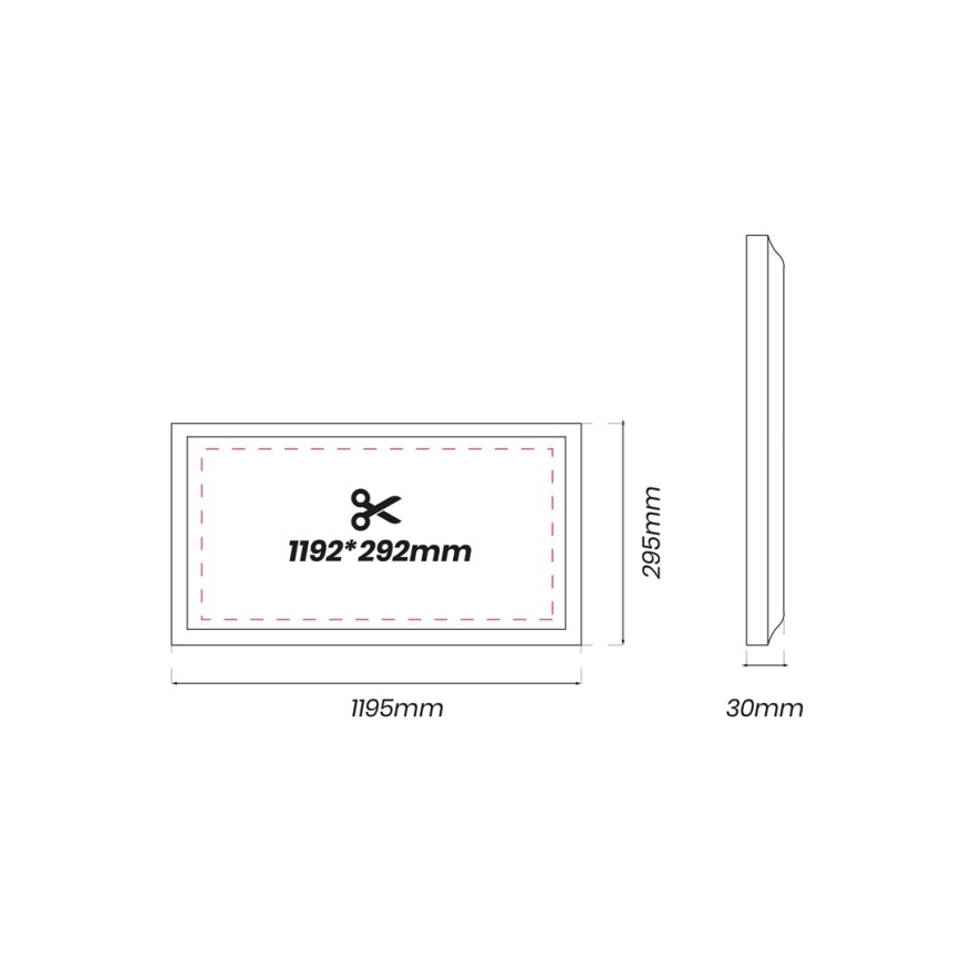 LED Valguspaneel LED/48W/230V 4000K 120x30 cm