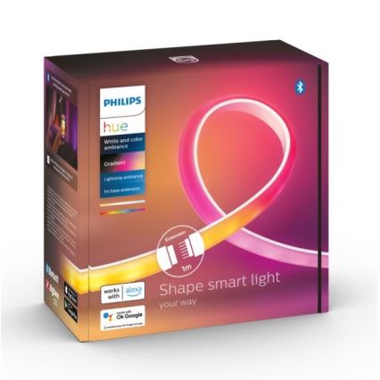 LED Valgusriba pikenduskomplekt Philips Hue White And Color Ambiance LED/12,3W/230V 1 m