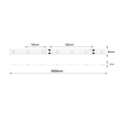 LED Valgusriba vannituppa 5m 8,5W /12V IP44 3000K