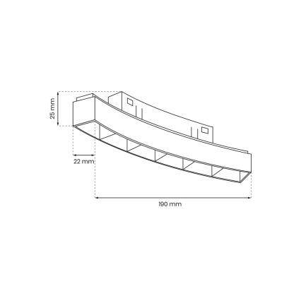 LED Valgusti rööbasssüsteemile MAGNETIC TRACK LED/6W/48V 4000K must