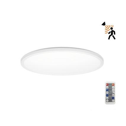 LED Valgusti vannituppa koos liikumis- ja hämardusanduriga NIVERA LED/12W/230V IP54 3000/4000/6000K d. 22,5 cm valge + kaugjuhtimispult