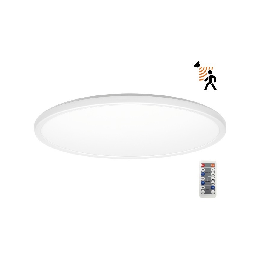 LED Valgusti vannituppa koos liikumis- ja hämardusanduriga NIVERA LED/32W/230V IP54 3000/4000/6000K d. 42 cm valge + kaugjuhtimispult