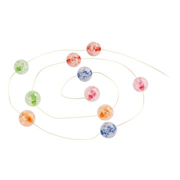 LED  valgustikett 10xLED/2xAA 2,35m mitmevärviline