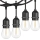 LED Väli dekoratiivne kett 10xE27/1W/230V 10 m IP65 must