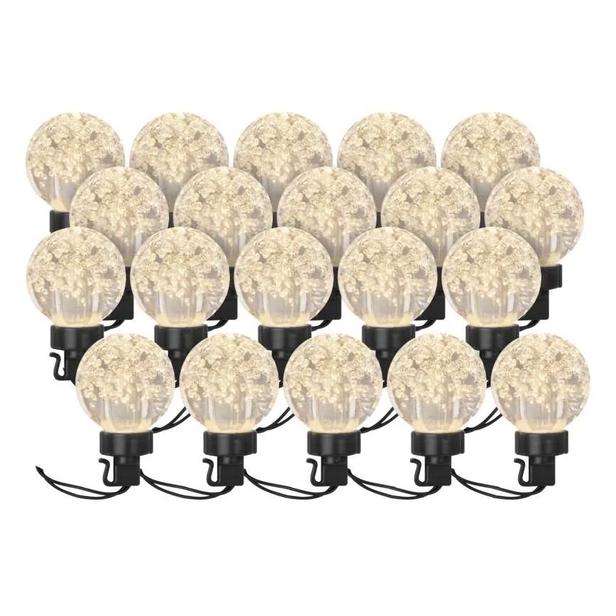 LED Väli dekoratiivne kett 20xLED/12,6m IP44 soe valge