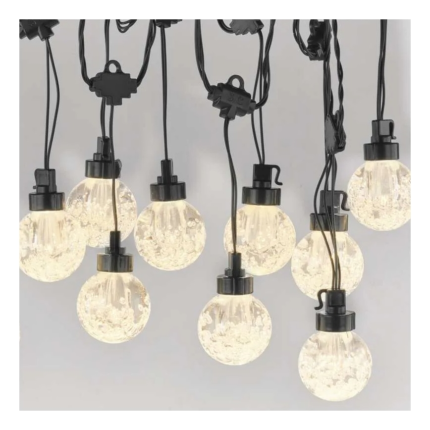 LED Väli dekoratiivne kett 20xLED/12,6m IP44 soe valge