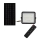 LED Väli Hämardatav päikesepaneeliga prožektor LED/10W/3,2V IP65 4000K 6000 mAh must + kaugjuhtimispult