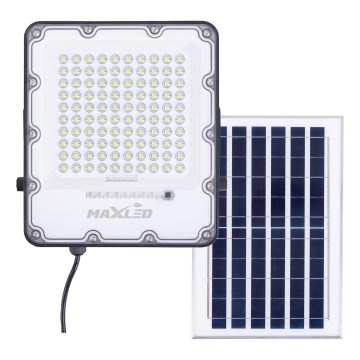 LED Väli Hämardatav päikesepaneeliga prožektor LED/50W/3,2V 4500K IP65 must + kaugjuhtimispult