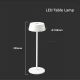 LED Väli hämardatav puutetundlik laetav laualamp LED/2W/5V 4400 mAh IP54 valge
