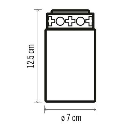 LED Väli jõulukaunistus 1xLED/2xC IP44 punane