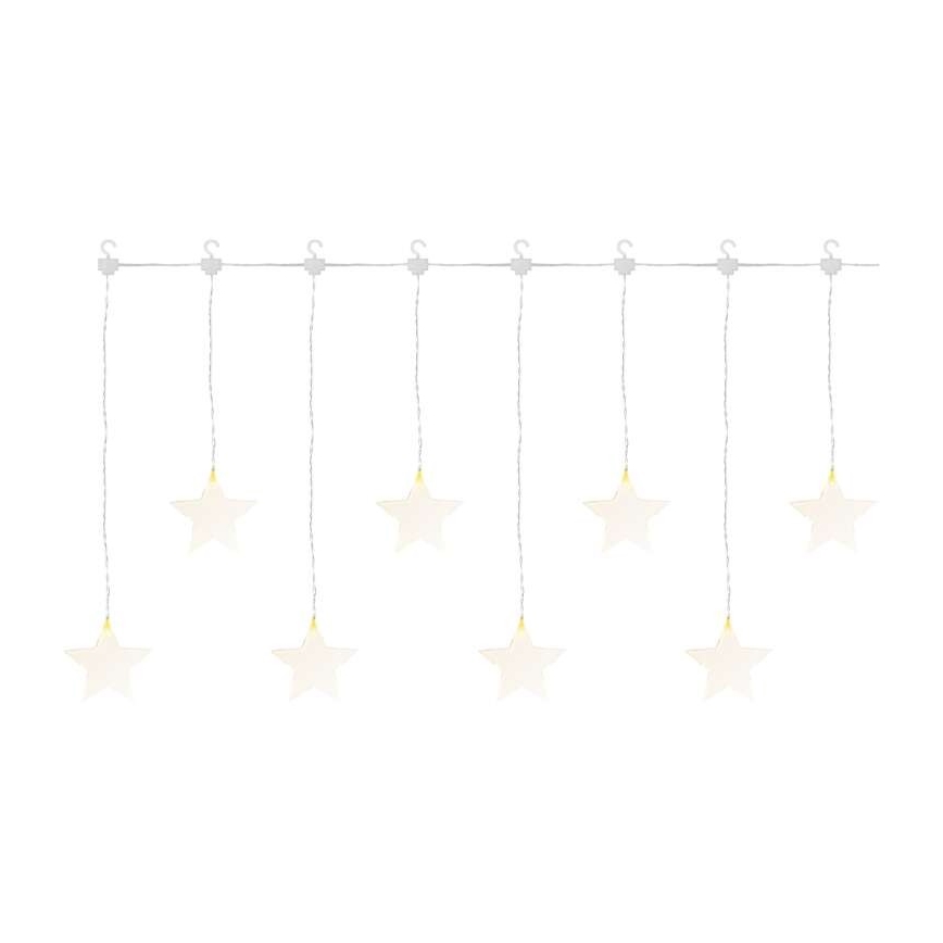 LED Väli jõuluteemaline kett 8xLED/5,84m IP44 tähed