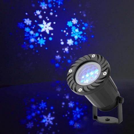 LED Väli jõuluteemaline lumehelbe projektor 5W/230V IP44
